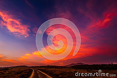 Landscape in Horton Plains National Park, Sri Lanka. Stock Photo