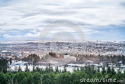 Landscape of Iceland in winter season. Stock Photo