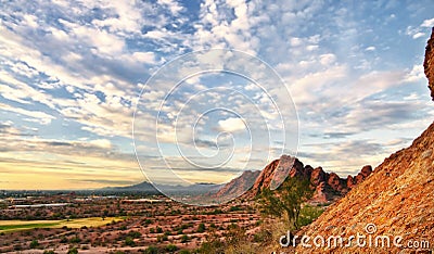 Arizona desert landscape Papago Park Phoenix Stock Photo