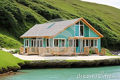 a beach hut in Cornwall. Stock Photo