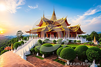 a temple in Thailand. Stock Photo