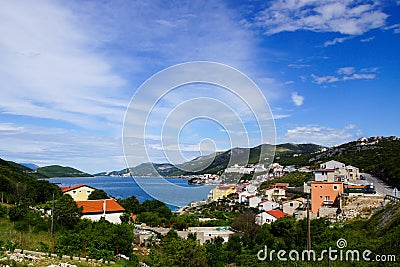 Landscape image of seaside town in Bosnia Editorial Stock Photo