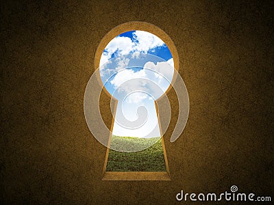 Landscape keyhole Stock Photo