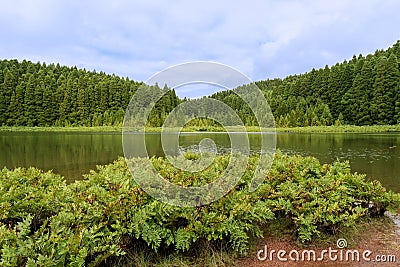 Lagoa do Canario on the island of Sao Miguel in the Azores, Portugal Stock Photo