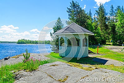 Landscape of lakes in Tappuvirta, Shouthern Savonia Stock Photo