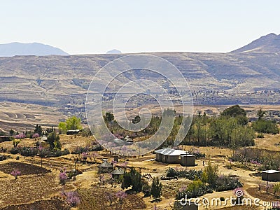 The landscape of Lesotho Stock Photo