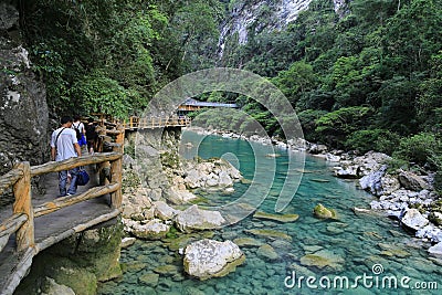 The landscape in libo zhangjiang scenic spots,guinzhou,china Editorial Stock Photo