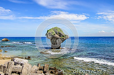 Landscape of Little Liuqiu, vase rock in Liuqiu island Stock Photo