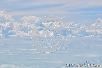 Landscape look down from the airplane Stock Photo