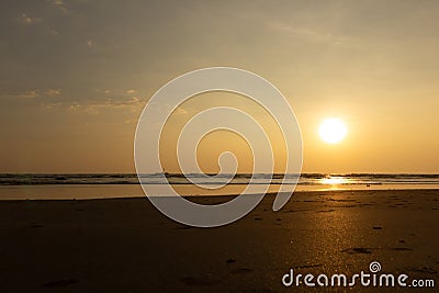 Landscape magnificent sunset on the ocean Stock Photo