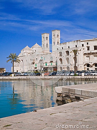Landscape of Molfetta Seaport. Apulia. Stock Photo