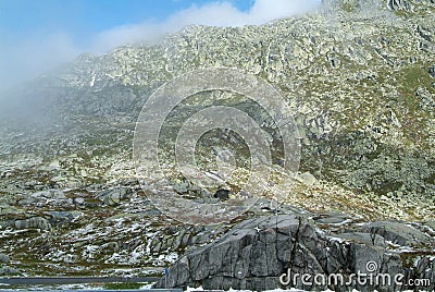 Landscape at mount Gotthard Stock Photo