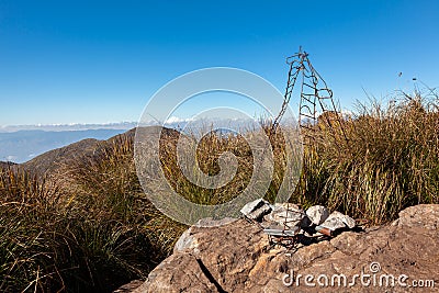 Landscape mountain view from Pico TrÃªs Estados 3 states border summit Stock Photo