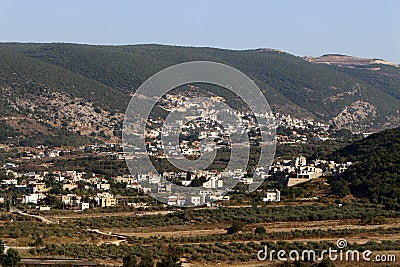 Landscape in the mountains in northern Israel Stock Photo