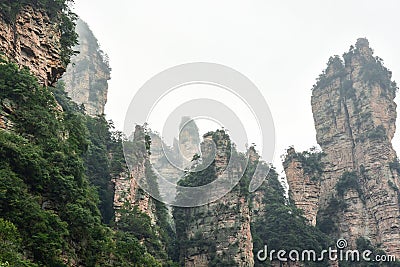 Landscape of mountains in Zhangjiajie Stock Photo