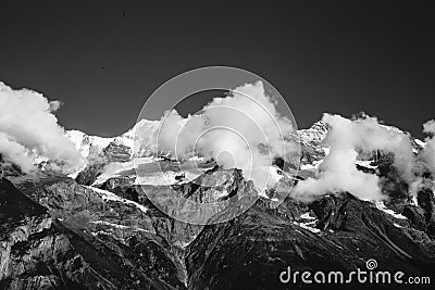 Landscape with mountings in Switzerland Stock Photo