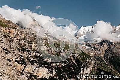 Landscape with mountings in Switzerland Stock Photo