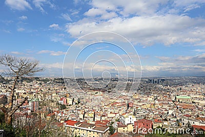 Landscape of Napoli city Editorial Stock Photo