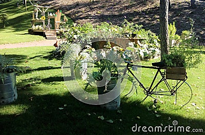 Landscape, nature, garden, bike, walking, amble Stock Photo