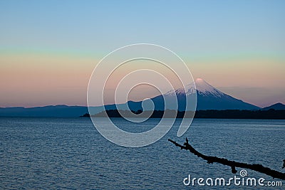 Landscape, nature, Volcan Volcano Lake Lakes Ocean Stock Photo