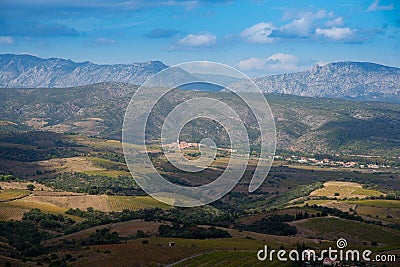 Landscape in the pyrenees mountains Stock Photo