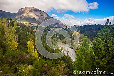 Landscape near Coyhaique, Aisen Region, South Road Carretera Austral, Patagonia, Chile. forest Stock Photo