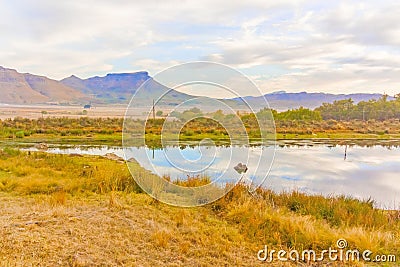 Landscape near Dorp op die Berg in South Africa Stock Photo