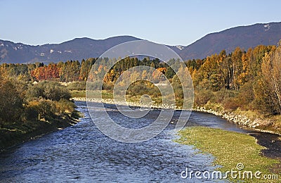 Landscape near Liptovsky Mikulas. Slovakia Stock Photo