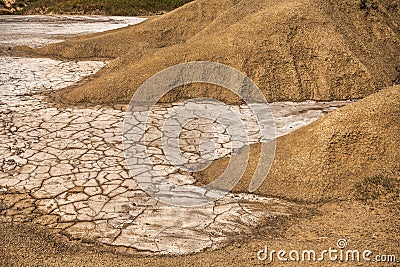 Landscape near by mud volcanoes Stock Photo