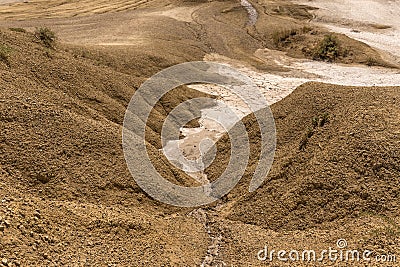 Landscape near by mud volcanoes Stock Photo