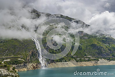 Landscape near Val d'isere and Tignes, Savoy, France Stock Photo