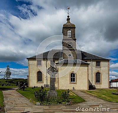 Landscape of Neilston Parish Church - East Renfrewshire Editorial Stock Photo