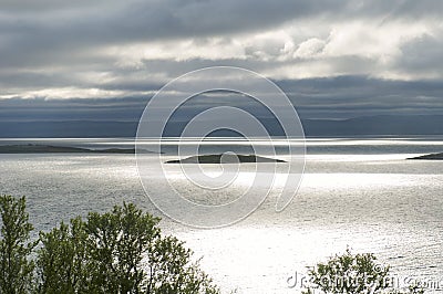 Landscape of Norwegian fjord Stock Photo