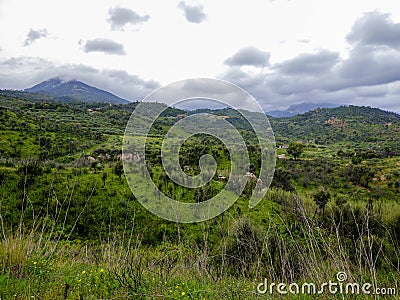 Landscape of the Ogliastra mountains, Sardinia, Italy Stock Photo