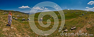 Landscape Panorama of Adjara region of Georgia Stock Photo