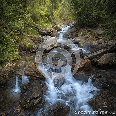 Landscape Panoramic View of Vall d`Incles Stock Photo