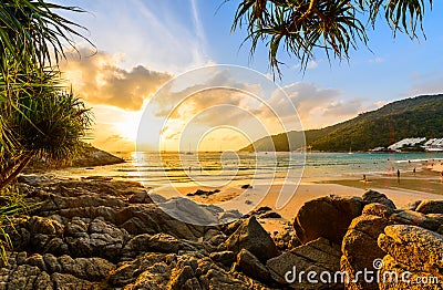 Landscape of Phuket View Point at Nai Harn Beach Stock Photo