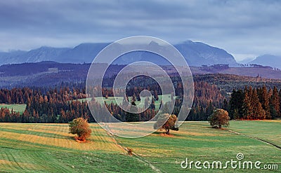 Landscape in Pieniny, Slovakia Stock Photo