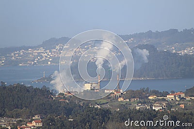 Lanscape in Pontevedra Stock Photo