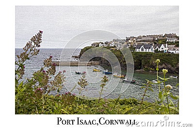 Landscape in Port Isaac, Cornwall, England. Stock Photo