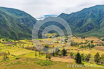 Pululahua Volcanic Crater, Quito, Ecuador Stock Photo