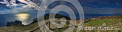 Landscape Punta Campanella, end peninsula Amalfi Coast Italy Stock Photo