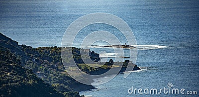 Punta Licosa, from Cilento Coast, Italy Stock Photo