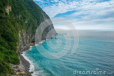 Landscape of Qingshui Cliff in Taiwan Stock Photo