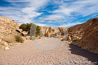 Landscape at Red Canyon, Israel Stock Photo