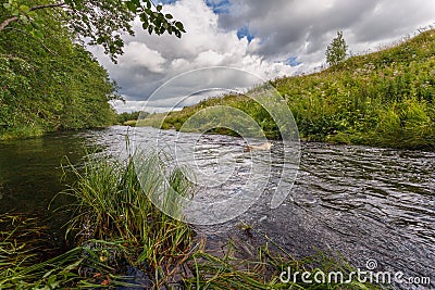 Landscape with a river Stock Photo
