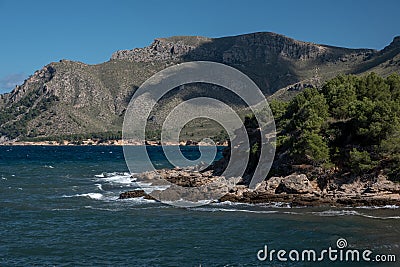 Landscape of rocks along the Northern coastline Stock Photo