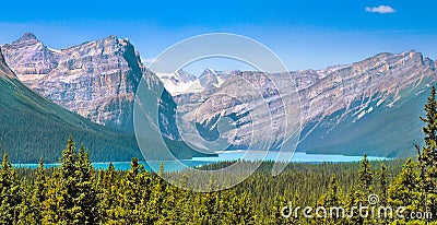 Landscape with Rocky Mountains in Alberta, Canada Stock Photo