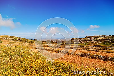 Landscape of rural Crete island in Greece Stock Photo