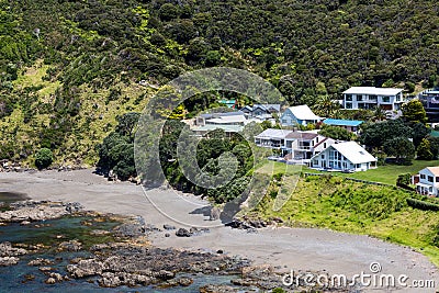 Landscape from Russell near Paihia, Bay of Islands, New Zealand Stock Photo